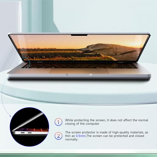 Image of IPROKKO 2 Pack Blue Light Screen Protector for MacBook Neo 13-inch A18 Pro | Matte PET Film, Eye Protection, Anti Glare & Scratch, HD Clarity, Bubble Free Install, 2026 A3404 Model 13 inch Mac Laptop
