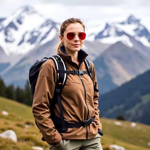 HJSTES Small Polarized Sunglasses Women Men Trendy Hexagonal Metal Frame Mirrored Lens UV Protection2