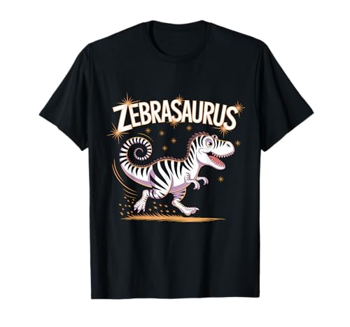 Zebra Dinosaur T-Rex Dino Divertido Amante de la Cebra Camiseta