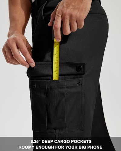 Image of Men's Cargo Pants Stretch Work Pants | Cotton Casual Travel Hiking Pants