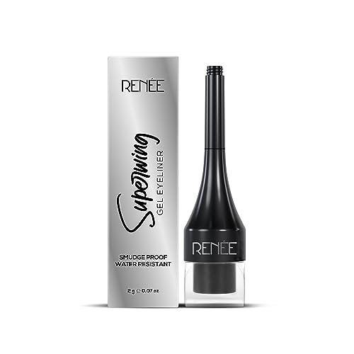 RENEE Superwing Gel Eyeliner 2gm, Smudge-proof, Water & Sweat Resistant, One Stroke Application with Smooth, Highly Pigmented & Easy-to-glide Formula, Comes with an Attached... - Image 2