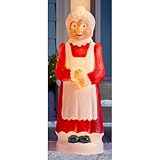 Union Products Mrs. Claus Blow Mold Christmas Decoration Red/White Resin 40 in. 1 pk