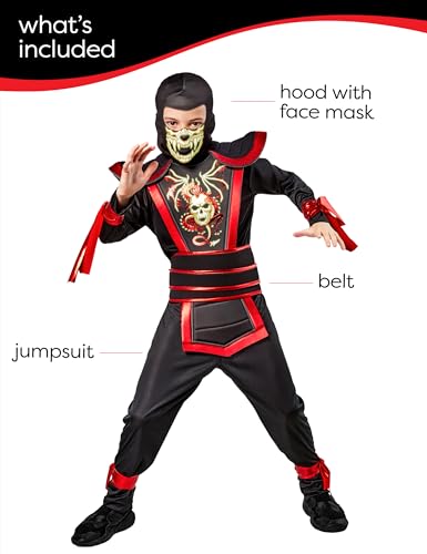 Disfraz Completo Ninja Luz Rubies para Niños XL miniatura 2