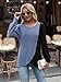 Christmas Sweaters for Women Blouses 2025 Early Fall Fashion Clothing School Outfits for Teachers Womens Tops Boho Long Sleeve Shirts Cowboy Chic Button Down Sweatshirt Dusty Blue Large