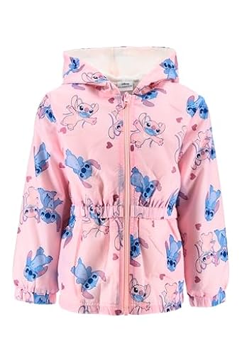 Disney Stitch Chaqueta para Niñas, Sudadera Diseño Clasico Textil Suave, Chaqueta con Capucha 3D para Niñas, Talla 4 Años | Rosa | Ya disponible en tu tienda friki favorita! En mundofriki.es!