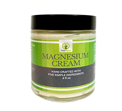 Magnesium Cream with Lavender by Two Trees Health - All Natural, Hand Crafted for Anxiety, Aches and Pains, Muscle Soreness, Restless Leg Syndrome, Better Sleep