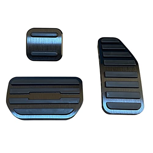 YANMW ジムニー ペダルブレーキアクセルカバー 適合スズキ新型ハスラー イグニスクロスビーアルト ラパン アルトターボ スペーシアギア ソリオ ソリオバンディット ワゴンRスティングレー スイフト アルミフット ペダル 取付簡単 3点セット(黒)