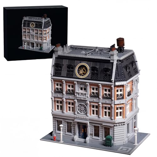 Mocbuiie Sanctum Sanctorum Klemmbausteine Modular Buildings mit Licht - 6619 Teile Film Architektur 4-stöckiges Haus Bausteine Set für Erwachsene Kompatibel mit Panlos 613001