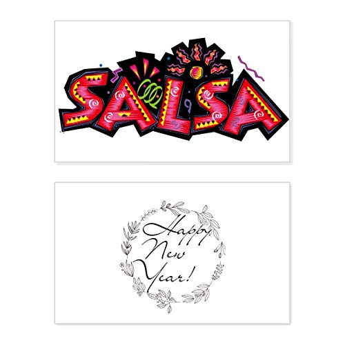 Carte de Nouvel An Mexique salsa rose à offrir en cadeau