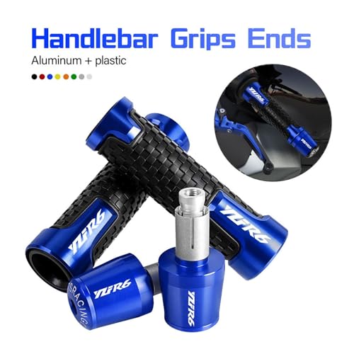 Tapa puños de manillar de motocicleta 22 mm y extremos antideslizantes Yamaha YZFR6 2