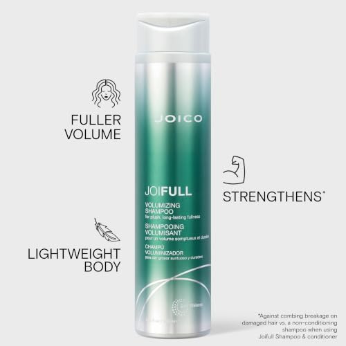 Joico JoiFULL Volumizing Shampooing/Conditionneur, Épaisseur des cheveux, Construit Volume, Anti Frizz, Nettoyage et Démêles pour les cheveux fins à moyens