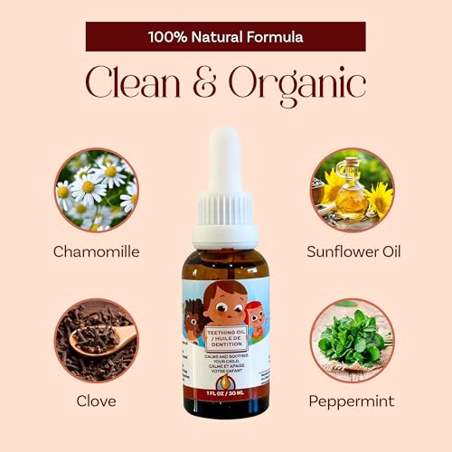 punkin butt teething oil for babies amber glass bottle with dropper natural teething relief for babies herbal infusion with chamomile clove amp peppermint daily use 1oz
