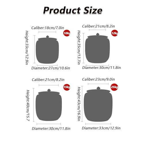 Recipiente de cerámica para almacenar arroz harina o comida para mascotas 3