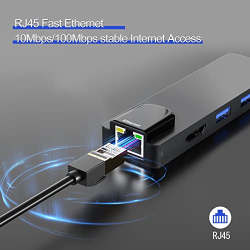 Adaptateur USB C HDMI Station d'accueil Type C Ethernet 4K