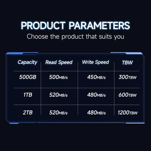 Image of fanxiang S102 Pro 1TB 2.5 inch SSD SATA Internal Solid State Drives, Up to 520MB /s, SLC Cache, 3D NAND TLC, Aluminum Alloy Housing, Compatible with Laptop and PC Desktops