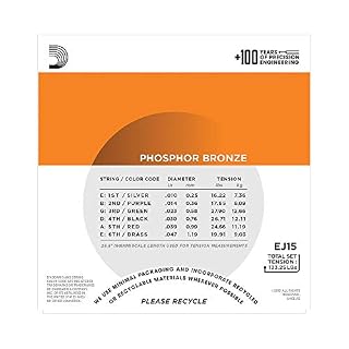 D’Addario EJ40 Cordes en soie/acier pour guitare folk 11-47 & Cordes Guitare Acoustique | Corde Guitare Folk | EJ15… - Les Beatles, Paul McCartney, John Lennon, RIngo Starr, George Harrison D'Addario EJ40 Cordes en soie/acier pour guitare folk 11-47 & Cordes Guitare Acoustique | Corde Guitare Folk | EJ15… – Image 7