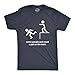 Crazy Dog T-Shirts Mens Some People Need A Pat On The Back Tshirt Funny Stick Figure Tee Heather Navy - M