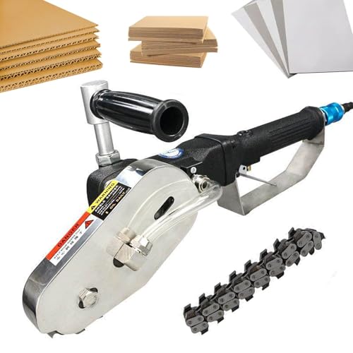 TYH Desforradora Neumática De Cartón, Desforradora Portátil De 2500 RPM con Cadena De Acero Aleado para Cartón, Cartón Corrugado Y Papel Corrugado Común