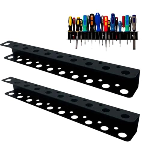 Soporte de destornilladores con doble capacidad y facil acceso para garaje 8