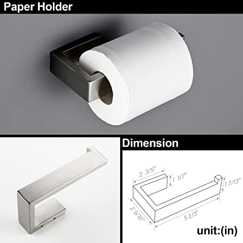 Bagnolux Bathroom Accessories Sets Complete Heavy Duty 4-Piece Towel Holders, Brushed Nickel #TOP5