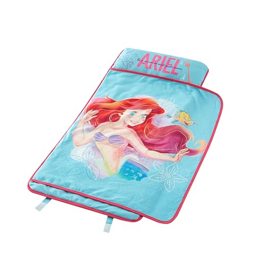 Image of Super Soft Plush Toddler Quilted Nap Mat with Built in Blanket and Pillow