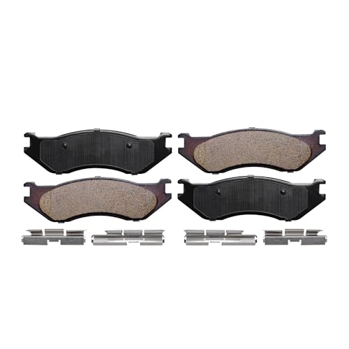 Image of Detroit Axle - Brake Kit for 2002-2005 Dodge Ram 1500, 2004-2006 Durango, | Front & Rear Drilled Slotted Brakes Rotors Replacement Ceramic Brake Pads : 13.23 inch inch Front Rotor