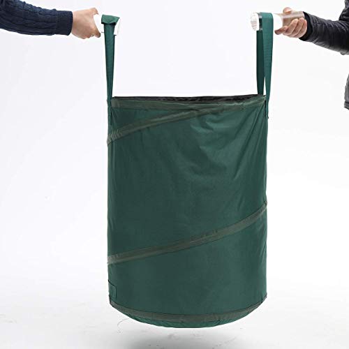 Patiomore Collapsible Garden Bag 45 Gallons Leaf Yard Reusable Waste Bags Lawn Gardening Container with Dual Handles