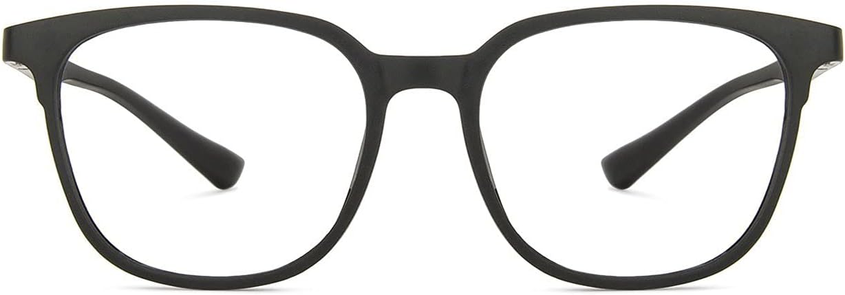 LENSKART BLU | Zero Power Blue Cut Computer Glasses | Anti Glare, Lightweight & Blocks Harmful Rays | UV Protection Specs | Men & Women | Large | LB E13740