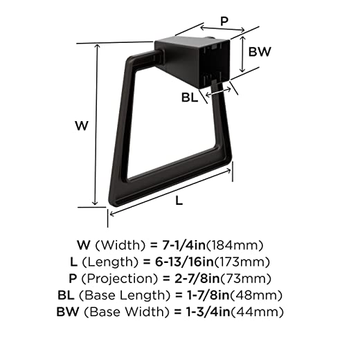 Amerock Bh36002Orb | Oil Rubbed Bronze Towel Bar | 6-13/16 In (173 Mm) Length Towel Holder | Blackrock | Hand Towel Holder For Bathroom Wall | Small Kitchen Towel Holder | Bath Accessories #TOP5