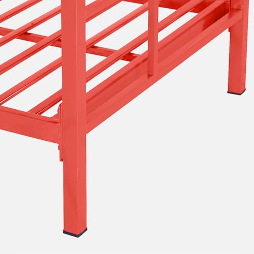 Image of Pilio Twin Over Twin Metal Bunk Bed | Bunk Bed Without Storage for Kids & Adult | Double Decker Bed for Kids Room | Space-Saving Twin Bunk Room| Bunker Bed Frame (Mattress Included)