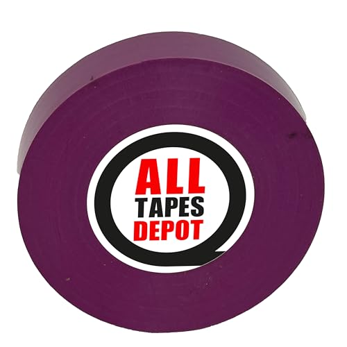 Image of Professional Electrical Tape Electrical Tape ULCSA Listed CORE. Utility Vinyl Rubber Adhesive Electrical Tape 34inch X 66 Flame Retardant 1 ROLL Purple
