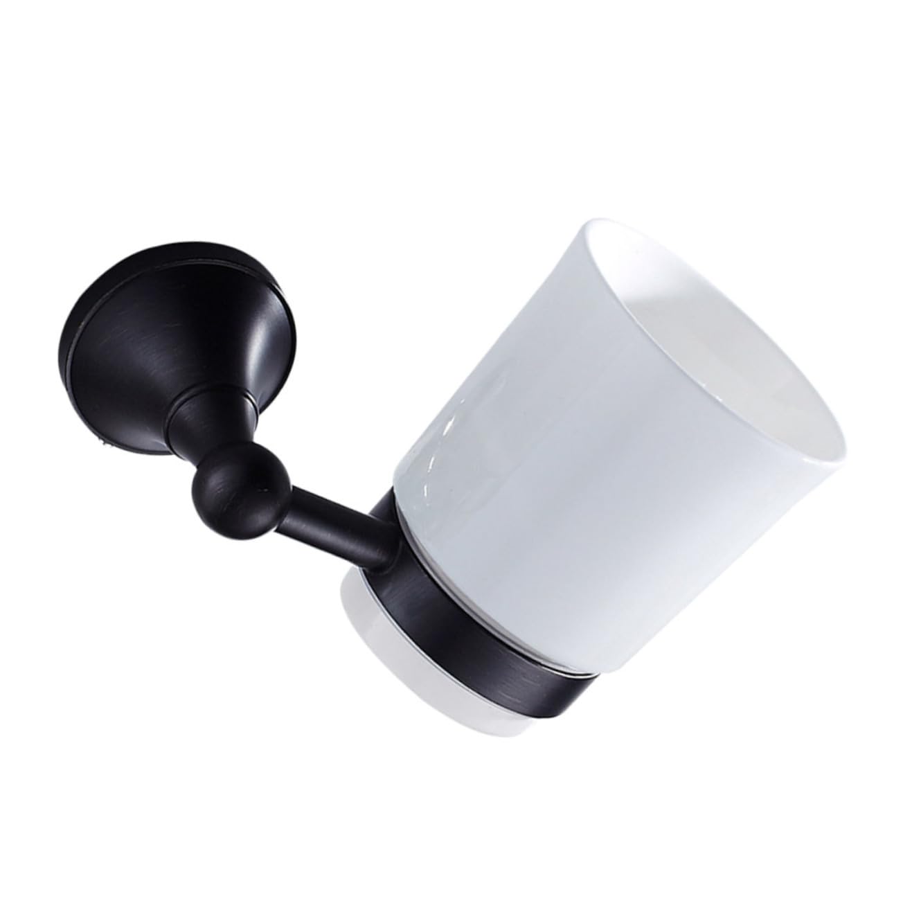 Cabilock 2pezzi Portabicchiere da Bagno Rame Nero Murale per Spazzolini con Tazza Accessori Eleganti per Cucina e Bagno Facile e Resistente
