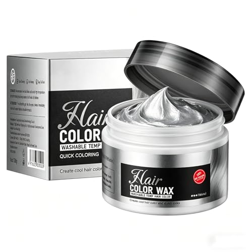 Cera de peinado lavable 1 pieza color blanco tamaño único miniatura 2