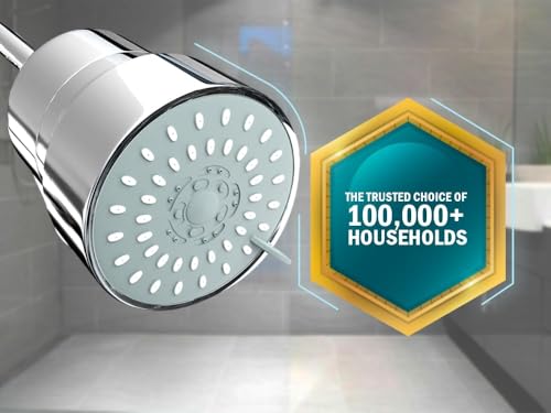 Image of Multi-Spray Shower Head Filter: 3 Modes, Hard Water & Chlorine Removal, Anti-Hair Fall, Lime Scale Solution, Silver Finish