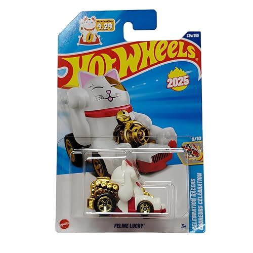 Hot Wheels Feline Lucky Blanco 1:64 Escala miniatura 1