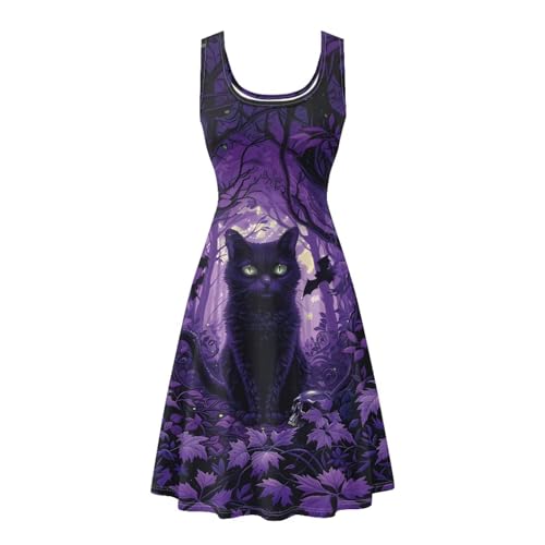Image of Dreaweet Casual Sleeveless Dresses for Women Girls, Round Neck Tank Dresses with Pockets Summer Sundress Size XS-4XL