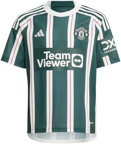 adidas Manchester United 23/24 Youth Away Jersey - Classic Design with AEROREADY Technology and Sustainable Materials