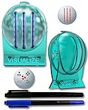 VISUALIZE TRI-LINE Golf Alignment Kit - One of Those Unique Golf Accessories That Make Perfect Golf Gifts for Men or Women! This Unique Golf Ball Marker triples Your Confidence!