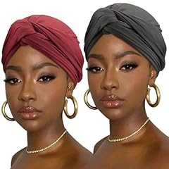 2 Pack Head Wrap: Burgundy, Gray