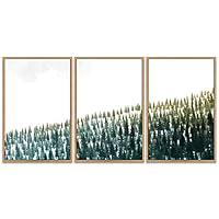 SIGNWIN 3 Piece Framed Canvas Wall Art Landscape with Trees Canvas Prints Home Artwork Decoration for Living Room,Bedroom - 16