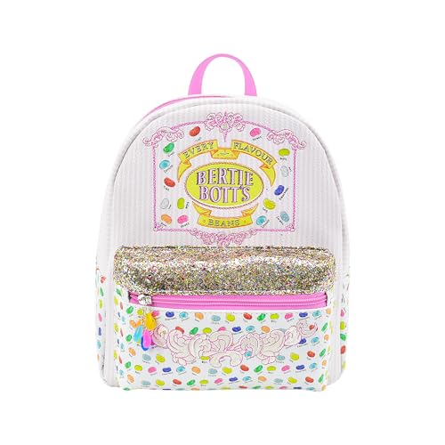 Concept One Harry Potter Mini Backpack, Bertie Botts Small Travel Bag Purse for Men and Women, Adjustable Shoulder Straps, Pink, 10 Inch