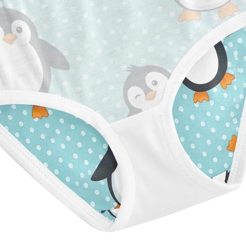 Girls Panties, Cute Cartoon Penguins Toddler Girl Briefs, Cotton Girls Underwear, 2T–8 Years4