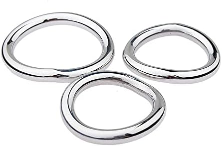 Metal Cock Ring Metal Penis Ring Testicle Ring Arc Ring Without Edges Sexual Stimulation Device Prolonged Erection Sex Toy for Men (1.75”Medium)