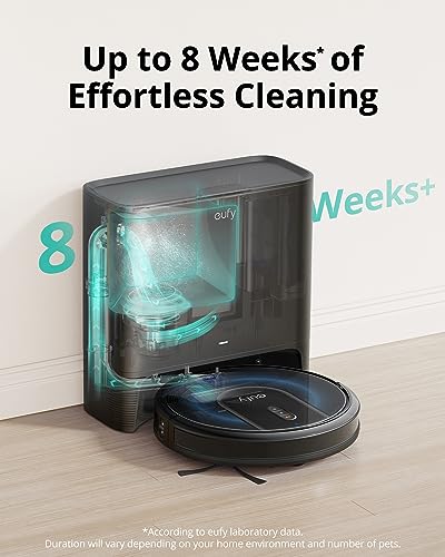 eufy RoboVac G30+ Self-Emptying Robot Vacuum Cleaner, Dynamic Navigation, Allergy Care, Strong Suction, Wi-Fi, Carpets and Hard Floors, Ideal for Pet Owners - Image 3