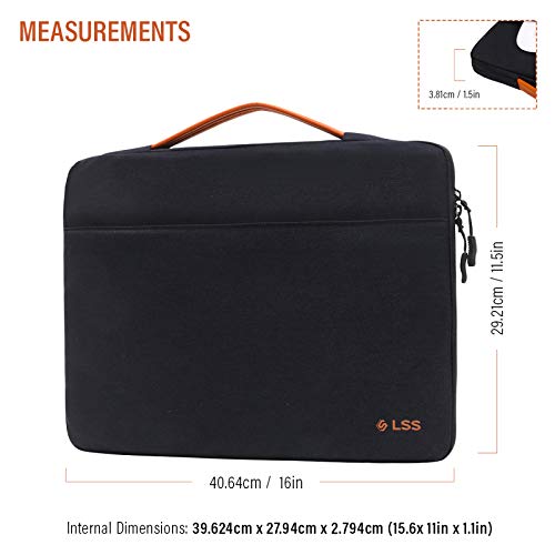 Funda protectora para portátil LSS con asa de cuero PU 14-15.6" miniatura 5