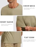 TACVASEN Herren UV-Schutz T-Shirts UPF 50+ Kurzarm Sonnenschutz Atmungsaktiv Trainingsshirt, Stumpfes Cyan, L