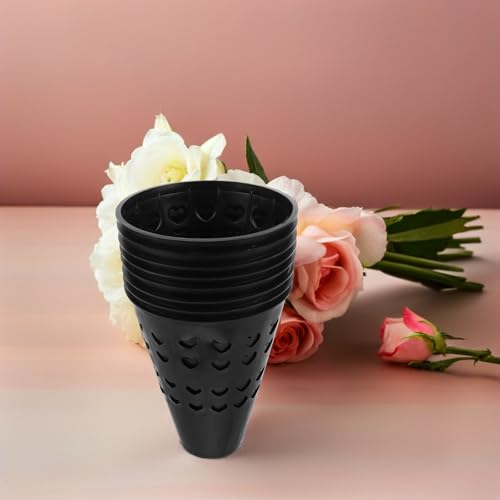Centros de mesa de boda inolvidables con soportes de plástico negro GALPADA 6