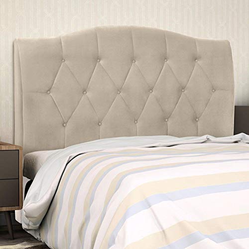 Cabeceira Cama Box Casal King 195 cm Colônia Suede Bege - D'Monegatto