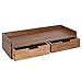 Kate and Laurel Kitt Modern Floating Shelf with Drawers, 28 x 12 x 6.5 inches, Rustic Brown, Chic Floating Storage Console Table or Desk for Wall