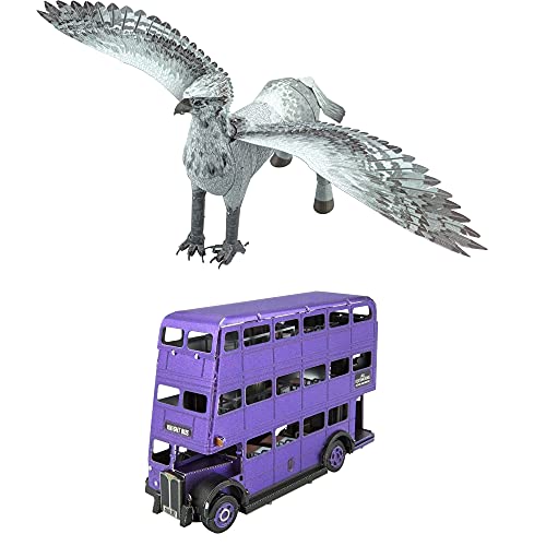 Cadeau Harry Potter idéal : lot 2 maquettes métal Metal Earth Buckbeak et Bus